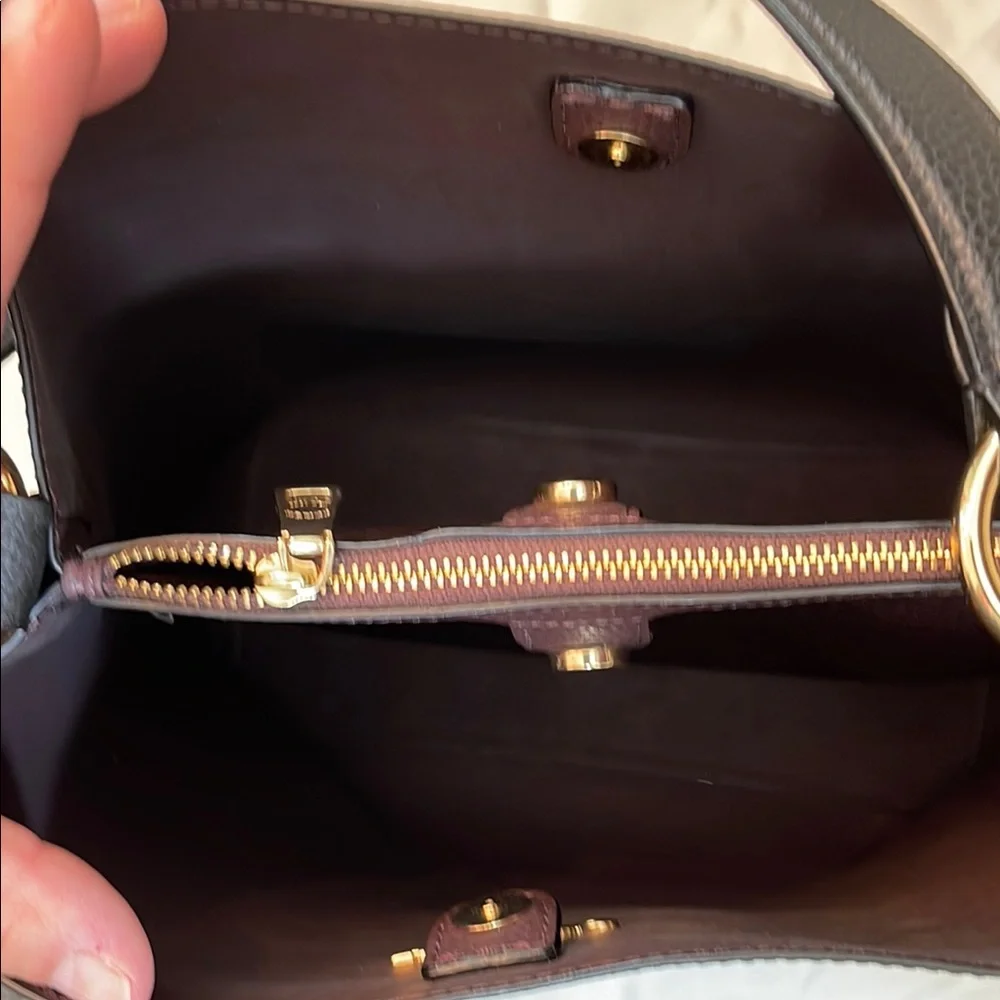 Coach Black Leather Town Bucket Bag - Picture 4 of 5